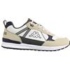 Kappa ANTOR, Sneaker Uomo, White/Beige Grey/Blue Marine, 41 EU