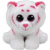 TY - Peluche - Beanie Babies - Cucciolo di Tigre - Tabor - Bianco e Rosa - Tigrotto con occhioni Rosa Glitter - Il Peluche con Gli Occhi Scintillanti - 15 Cm - 42186