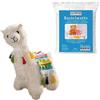 Glorex Glorex-04810-1K 04810-1K-Set Completo di Peluche da imbalsamare, Lama, Bianco, Circa 23 cm, incl. 100 g di Cotone idrofilo, per Creare Oggetti e Coccole, Multicolore, 04810-1K