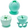 CATELL 3 Pezzi Artigianali Raccoglitore Scarti Raccoglitore di Rottami Vinile Aspirato Strumenti Scarti Diserbo Ventose in Silicone per Silhouette, HTV, Diserbo, Lettere, Cammei, Scolpire (Verde)