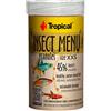 Tropical INSECT MENU GRANULES TAGLIE XXS 100 ml / 64 g - Cibo per pesci in granulato molto fine a base di 3 insetti