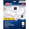 Avery Clean Edge 8869 - Biglietti da visita stampabili con tecnologia Sure Feed, 5,1 x 8,9 cm, bianchi, 160 biglietti vuoti per stampanti a getto d'inchiostro