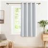 PONY DANCE Tenda Oscurante da Interno con Anelli Tenda Termica Isolante per Salotto Curtains Cameretta Bambini 1 Pezzo L 132 x A 90 cm, Bianco Grigiastro