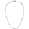 GAVU Collana di Perline di Pietre Dure Semipreziose di Howlite da Uomo con Chiusura T-Bar 50cm