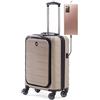 ALPINI Valigia rigida INOVA-2.0 22 (55 cm) di garanzia 2 anni, scomparto per computer PC e tablet porta USB, Tortora (crema marrone), (CABINE) S - Small - 40L - 55x40x20cm - 2.7kg, Valigia