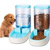 Edipets, Dispenser Cibo Gatti, Cani, Automatico, 2 Unità, 3.8L, Dispenser di Crocchette e Acqua per Animali Domestici (Blu)