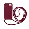 wentdzSW Cover Compatible con iPhone 6/7/8 (4.7) - Cordino per Custodia con Collana Case Opaca Antiurto con Laccio/con Cordino TPU Corda Silicone Case -Rosso