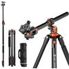 K&F Concept Treppiede per Fotocamera Monopiede, 230cm Treppiede per Video Reflex con Braccio Orizzontale, Treppiede Professionale in Alluminio, con 360° Testa a Sfera per Camera Canon DSLR