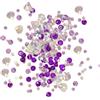 Craftelier - Paillettes per feste marine viola per artigianato, scrapbooking e decorazioni | forme di conchiglie, cerchi e stelle - diverse misure | colori viola, lilla e iridescente