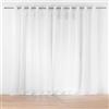 Douceur d'Intérieur Lissea Tenda con Occhielli, 400 x 240 cm, Bianco, Velo Sabbiato