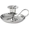 NKlaus candeliere a mano classico in ottone nichelato altezza 5cm per candele fino a Ø 2cm portacandele 10890