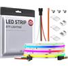 BTF-LIGHTING FCOB COB WS2811 IC RGB flessibile striscia LED ad alta densità 3M 630LEDs/M Nastri LED DC24V Bianco PCB IP30 colore di inseguimento DIY Decorazione(senza controller e alimentazione)