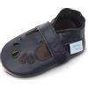 Dotty Fish Sandali in Pelle con Suola Morbida per Neonati e Bambini, Antiscivolo, Traspiranti, Leggeri e Flessibili, Effetto Piedi Nudi, Scarpe Estive Bambino e Bambina - Marina 12-18 mesi
