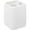 DRW Bicchiere, Rubberwood, Bianco, 9.5x7x7 cm