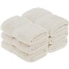 Superior Set di 6 Asciugamani per Il Viso in Cotone Egiziano, 900 g, Color Crema, 6 unità