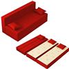 Baldiflex Divano Letto 3 Posti Modello TreTris Rivestimento Sfoderabile e Lavabile, Colore Rosso Cardinale