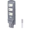 Aigostar Lampione stradale Led 150W Grigio con pannello solare IP65 Bianco freddo 6500K con sensore crepuscolare e di movimento Aigostar