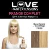 Love Hair Extensions Amore Hair Extensions - IPL / FRK1 / QFC / ICM / 60 - thermofibre (TM) - Clip-In con frange laterali sfalsate - Colore 60 - Pure Blonde