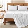 Comfort Spaces Lenzuola rinfrescanti Queen Coolmax, morbide, resistenti al colore, per chi dorme calde, con tasca elastica profonda per materassi fino a 40,6 cm, 4 pezzi