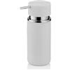 kela Dispenser per sapone 300 ml PER, dispenser per sapone bianco in ceramica, superficie antiscivolo, flacone con pompa, dispenser per detersivo, opaco