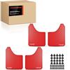Frankberg 4x Parafanghi universali per auto paraspruzzi anteriori e | Ritagliabile, Rosso 390 * 298 mm; Compatibile con: A3 Limousine 8VM 8VS, A3 8V1 8VK, Coupé 81 85, A4 8K2 B8
