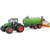 Amewi Trattore con canna fumaria, suono e luce, 1:24 RTR verde RC telecomandati