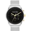 Calvin Klein Orologio analogico multifunzione al quarzo da uomo Collezine CK Impressive con cinturino in acciaio inossidabile o in pelle Nero 1 (Black)