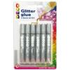 DECO Blister colla glitter - 10,5 ml - argento - Deco - conf. 6 pezzi (unità vendita 1 pz.)