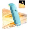 DEWENWILS Luce per Lettura Libri a Letto, Luce da Lettura a LED portatile con clip, 3 Luminosità regolabili, 2 Colori Ambra, Lampada Lettura ricaricabile USB, perfetta per Amanti dei Libri