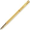 Caran d'Ache Penna stilografica ecridor chevron placcato oro penna fine F oro, 1 pezzo (confezione da 1)