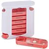 Relaxdays 2x Portapillole 7 Giorni, Porta Pastiglie Settimanale, 4 Scomparti, Suddivisione Giornaliera, Bianco Rosso