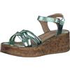 MARCO TOZZI Donna 2-2-28395-20, Sandali con Zeppa, Menta Metallizzata, 39 EU