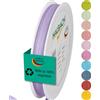 Halbach Seidenbänder Nastro regalo | larghezza 10 mm lunghezza 25 m | nastro prodotto in Germania | nastri regalo in diversi colori e larghezze, perfetto per confezionare e decorare, colore: lavanda