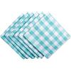 DII, Set di tovaglioli a Scacchi, Collezione Tabletop, in 100% Cotone, Lavabili in Lavatrice, 50,8 x 50, 8 cm, Acqua, 6 Pezzi