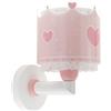 Dalber Lampada da parete per bambini Little Queen Corona Cuori Rosa (61109)