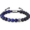 GAVU Bracciale da Uomo con Perline di Onice e Sodalite e Charm Yin Yang in Acciaio Inox, Bracciale Pietre Naturali da Uomo Regolabile