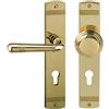 Alpertec Porta Sale Alpertec - LS in ottone lucidato per casa un corridoio porte DIN sinistra con bottone automatico set PZ maniglia porta guarnizioni, 32704523
