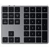 Satechi Tastierino numerico esteso Bluetooth - Tastierino numerico sottile ricaricabile a 34 tasti - per MacBook Pro/Air M4/M2/M1, iPad Pro/Air M4/M2/M1, Mac Mini M2, iMac M1/M4 (grigio siderale)