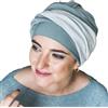 Carebell Elegance Aquamarina Gold - Turbante Cappello oncologico in bambù per chemioterapia o alopecia, Acquamarina, Taglia unica