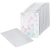 EXERZ Copertina per quaderno A4 trasparente resistente all'acqua - Giacche protettive antiscivolo per notebook, custodia in PVC (confezione da 10)