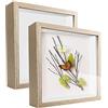 Sunmeg 2Pcs Cornice Profonda 14 x 14 cm 3D per Foto - Forma Quadrata da Appendere a Parete o Desktop - Contenitore Riempibile