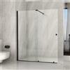 Idrom Parete Doccia Walk-In Scorrevole Profili Neri 8mm H195cm