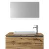 TFT Composizione Mobile Bagno Sospesa 100cm Con Cassetto, Specchio a LED Integrato