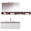 TFT Mobile Bagno Sospeso 100cm Con Cassetto, Pensile a Giorno, Specchio e Lampada