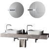 TFT Mobile Bagno Sospeso 165cm Due Lavabi, Due Specchi, Lampade e Porta Asciugamano