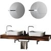 TFT Mobile Bagno Sospeso 165cm Due Lavabi, Due Specchi, Lampade e Porta Asciugamano