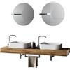 TFT Mobile Bagno Sospeso 165cm Due Lavabi, Due Specchi, Lampade e Porta Asciugamano
