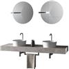 TFT Mobile Bagno Sospeso 165cm Con Doppio Lavabo Doppio Specchio e Lampada