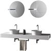 TFT Mobile Bagno Sospeso 165cm Con Doppio Lavabo Doppio Specchio e Lampada