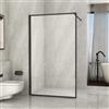 Idrom Parete Doccia Walk In H195cm 8mm Framed Profili Neri